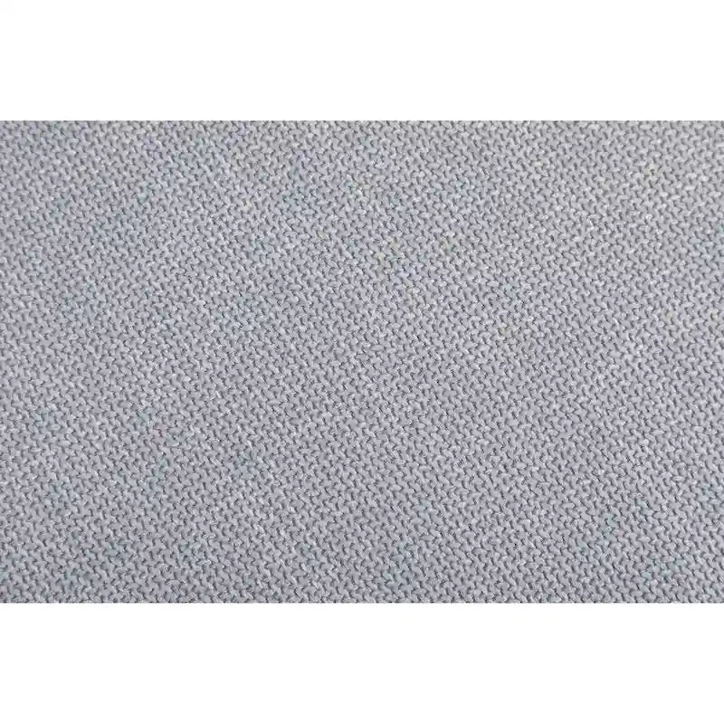 Poltroncina girevole moderna blu chiaro da 77 cm con base rotonda in legno massello marrone