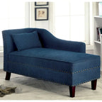 Sing Transitional Fabric Upholstered Nailhead Trim Chaise Lounge Chair by  