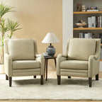 Pascual Poltrona da Salotto Comfy Set da 2 con Gambe in Legno Massello