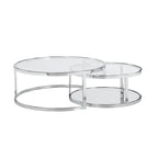 Set di tavolini da cocktail rotondi Somette 2-in-1 sovrapponibili - Tavolino da cocktail - Tavolino da cocktail
