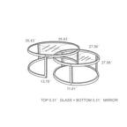 Set di tavolini da cocktail rotondi Somette 2-in-1 sovrapponibili - Tavolino da cocktail - Tavolino da cocktail