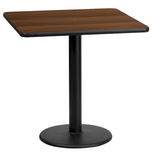 24  Square Laminate Table Top with 18  Round Table Height Base