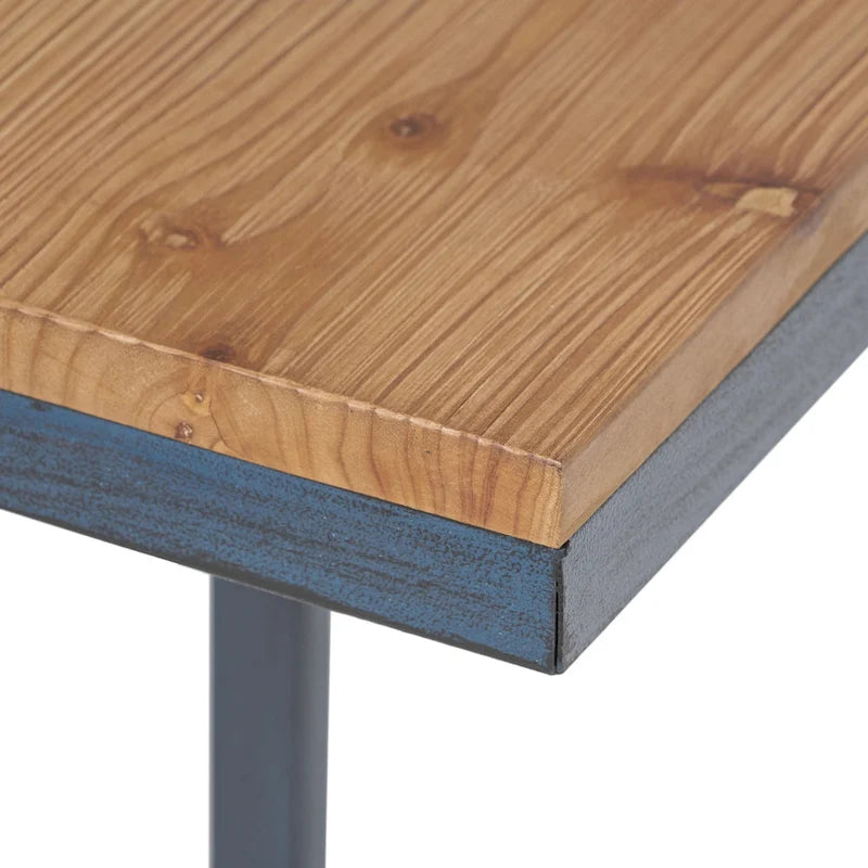 Tavolini impilabili Darlah in legno di abete e metallo in stile industriale moderno (Set di 3) by