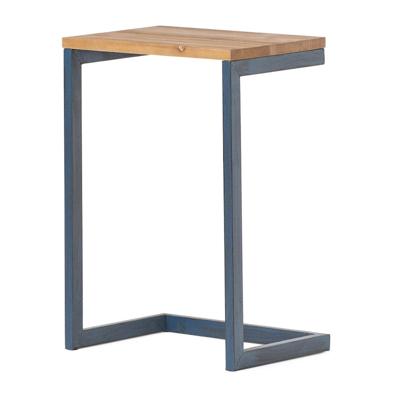 Tavolini impilabili Darlah in legno di abete e metallo in stile industriale moderno (Set di 3) by