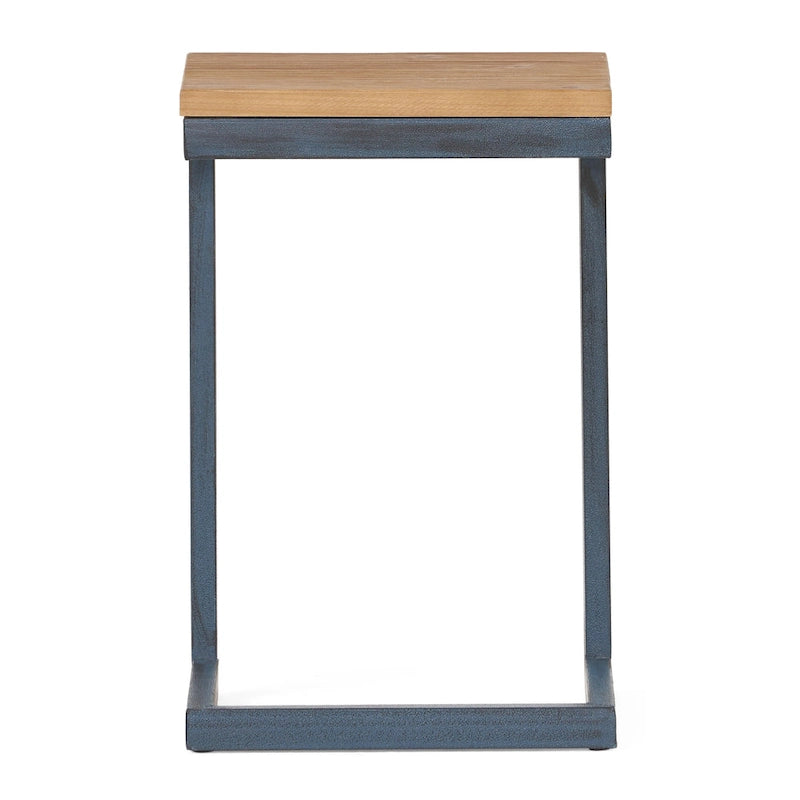 Tavolini impilabili Darlah in legno di abete e metallo in stile industriale moderno (Set di 3) by