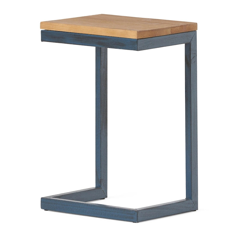 Tavolini impilabili Darlah in legno di abete e metallo in stile industriale moderno (Set di 3) by