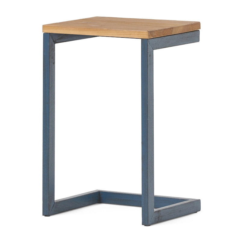 Tavolini impilabili Darlah in legno di abete e metallo in stile industriale moderno (Set di 3) by