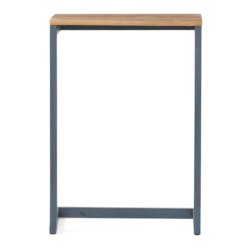 Tavolini impilabili Darlah in legno di abete e metallo in stile industriale moderno (Set di 3) by