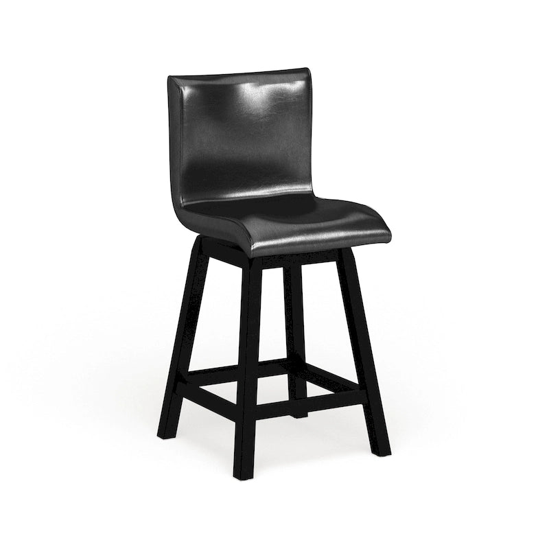 Sedie girevoli moderne nere Hace ad altezza bancone (set da 2) di