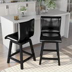 Sedie girevoli moderne nere Hace ad altezza bancone (set da 2) di