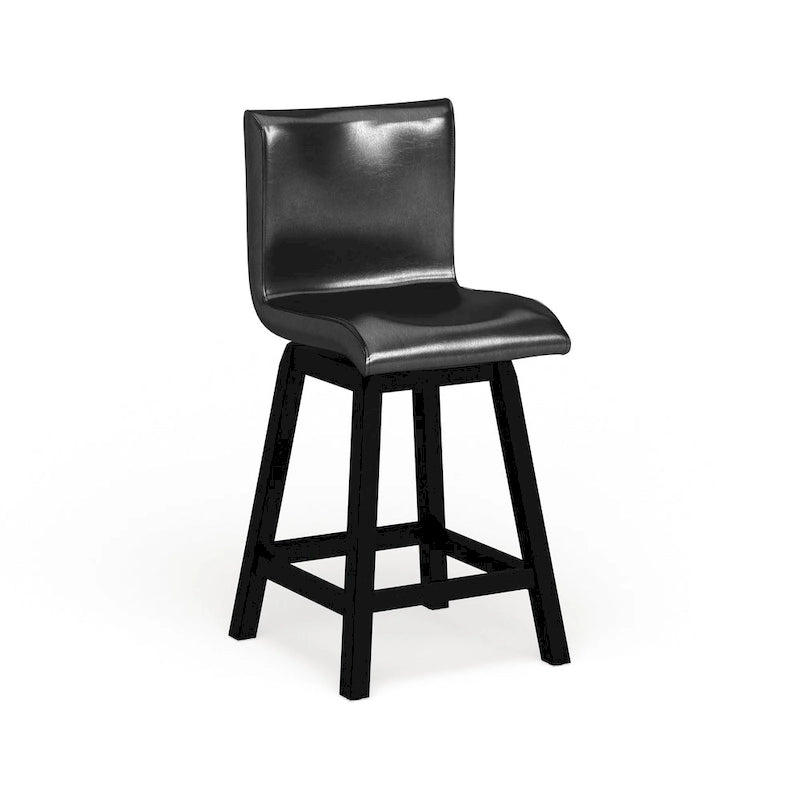 Sedie girevoli moderne nere Hace ad altezza bancone (set da 2) di