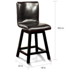 Sedie girevoli moderne nere Hace ad altezza bancone (set da 2) di