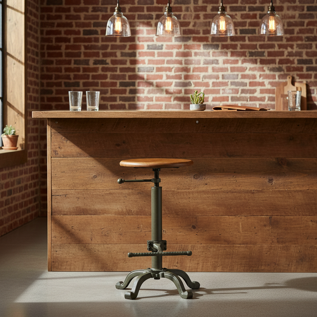 Sgabello regolabile Ewart di Carbon Loft