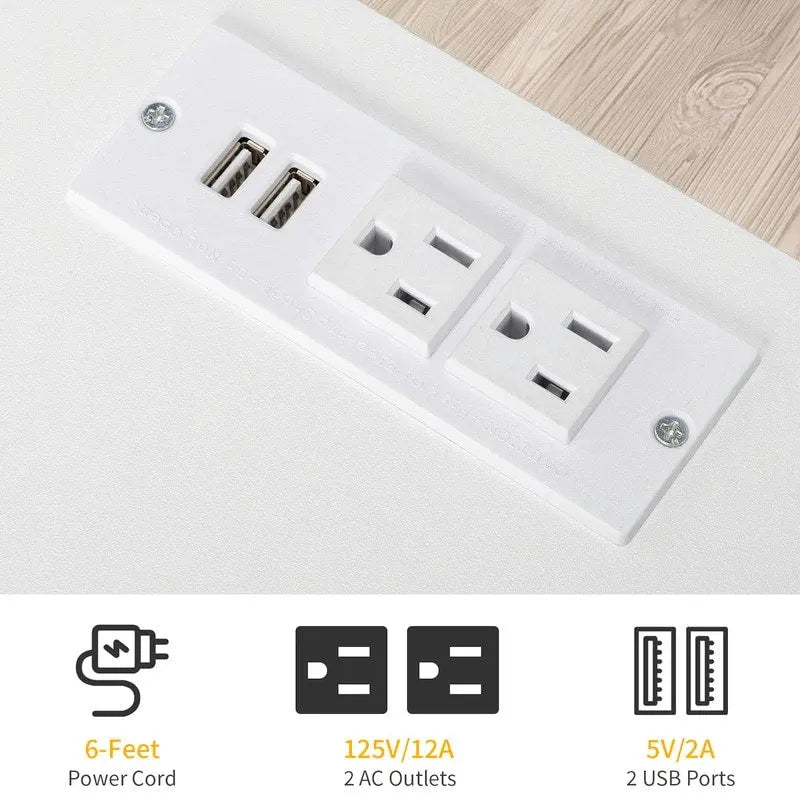 Comodino a 4 cassetti con USB