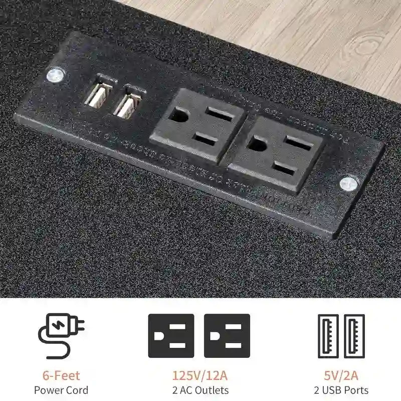 Comodino a 4 cassetti con USB