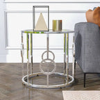 Tavolino con specchio Hoop Glam Chrome da 23 pollici di