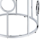 Tavolino con specchio Hoop Glam Chrome da 23 pollici di