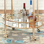 Carrello bar ovale in metallo Devin