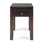 WYNDENHALL Essex Tavolino stretto rettangolare contemporaneo in LEGNO MASSELLO largo 14 pollici - 14 x 24 x 20