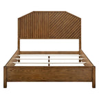 Letto matrimoniale Sunset Cliff in legno marrone