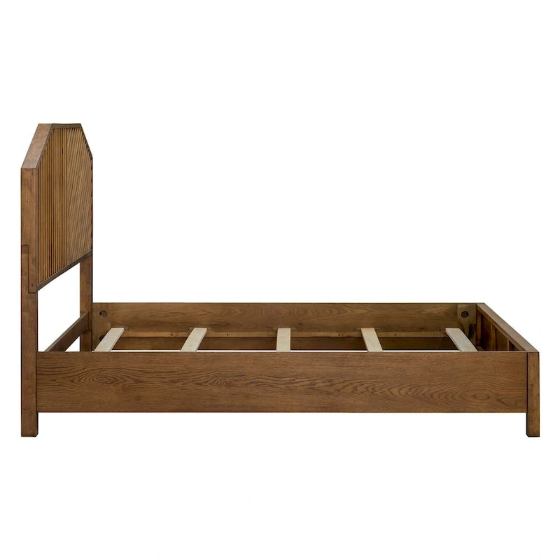 Letto matrimoniale Sunset Cliff in legno marrone
