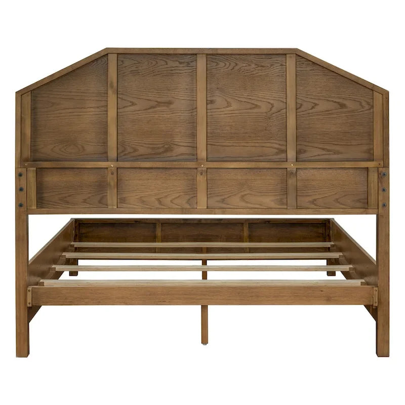 Letto matrimoniale Sunset Cliff in legno marrone