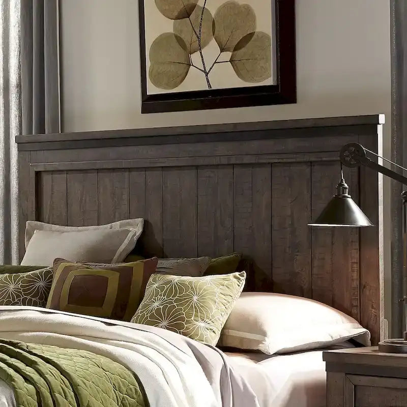   Rock Beaten Grey King Panel Headboard