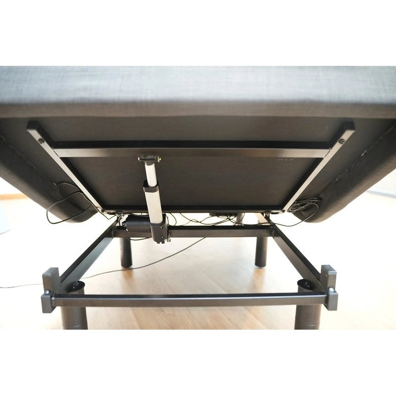 Base letto regolabile, luce sotto il letto e porta USB