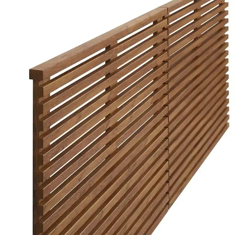 Testiera King Size Sospesa in Legno di Noce Stile Mid-Century Modern Vidalia