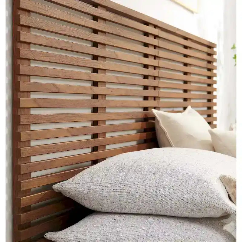 Testiera King Size Sospesa in Legno di Noce Stile Mid-Century Modern Vidalia