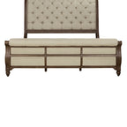 Letto a slitta king Americana Farmhouse color tortora polveroso