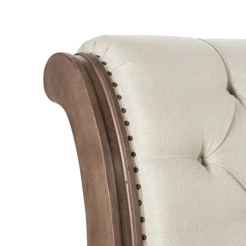 Letto a slitta king Americana Farmhouse color tortora polveroso