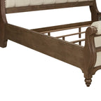 Letto a slitta king Americana Farmhouse color tortora polveroso
