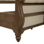 Letto a slitta king Americana Farmhouse color tortora polveroso