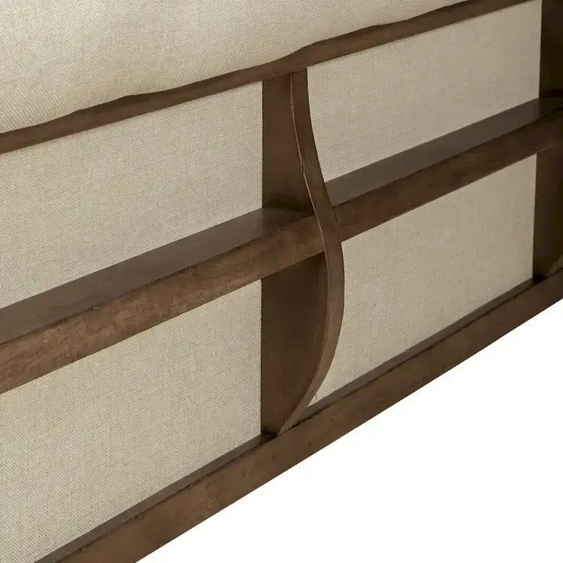 Letto a slitta king Americana Farmhouse color tortora polveroso