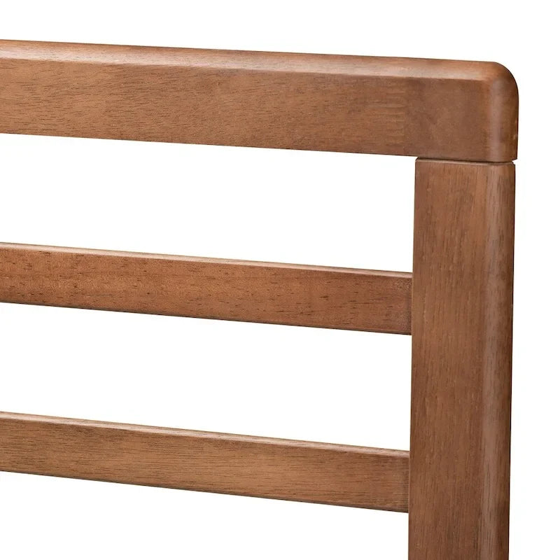 Hjulsta Letto a piattaforma in legno stile moderno di metà secolo