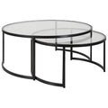   Rhea Black Nesting Coffee Tables S/2