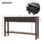 Consolle rustica da ingresso lunga a 4 cassetti