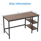 Scrivania per computer con scaffali portaoggetti, workstation da studio per ufficio domestico industriale reversibile
