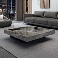   Light Luxury Sintered Stone Square Coffee Table