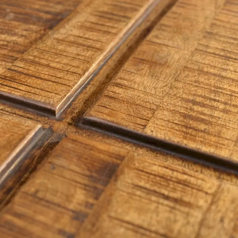 Tavolino da salotto marrone quadrato in legno massello di mango - 27 x 27 x 12