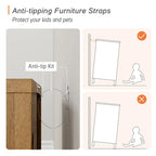 70.8 Credenza con cassetti, tavolo da buffet da cucina 3 in 1
