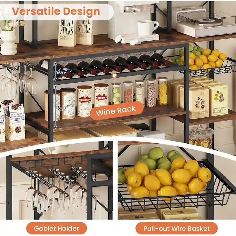 Mobile da Cucina/Bar/Vini con Scaffali Contenitori