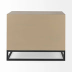 Credenza Genevieve I con impiallacciatura in abete grigio, struttura in ferro e 3 cassetti - 39.0L x 15.7W x 30.9H
