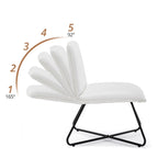 Sedia d'Appoggio in Similpelle Mid-Century con Schienale Regolabile Set da 2 - 31,5 A X 22,2 L X 23,6 P