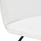 Sedia d'Appoggio in Similpelle Mid-Century con Schienale Regolabile Set da 2 - 31,5 A X 22,2 L X 23,6 P
