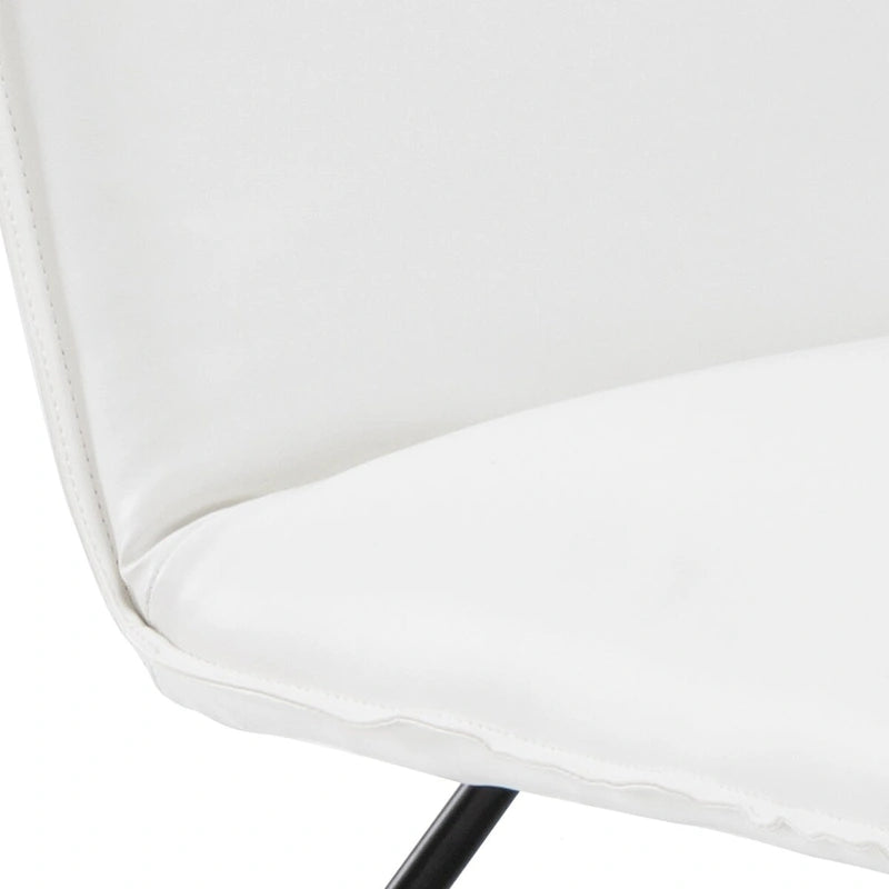 Sedia d'Appoggio in Similpelle Mid-Century con Schienale Regolabile Set da 2 - 31,5 A X 22,2 L X 23,6 P