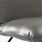 Sedia d'Appoggio in Similpelle Mid-Century con Schienale Regolabile Set da 2 - 31,5 A X 22,2 L X 23,6 P
