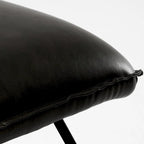 Sedia d'Appoggio in Similpelle Mid-Century con Schienale Regolabile Set da 2 - 31,5 A X 22,2 L X 23,6 P