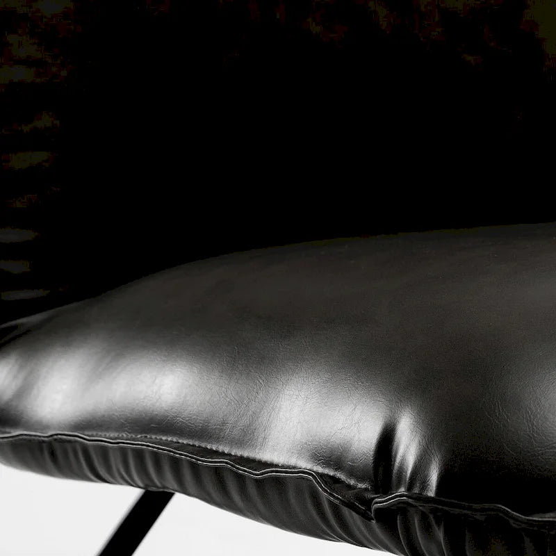 Sedia d'Appoggio in Similpelle Mid-Century con Schienale Regolabile Set da 2 - 31,5 A X 22,2 L X 23,6 P